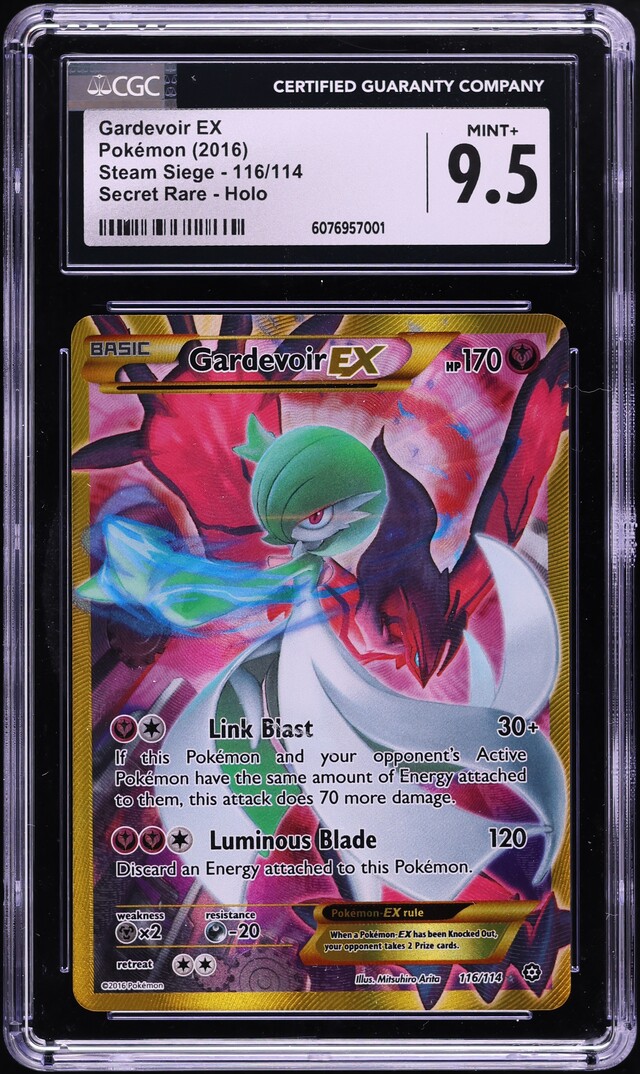 2016 Pokemon XY Steam Siege Full Art Gardevoir EX #116 CGC 9.5 MINT+