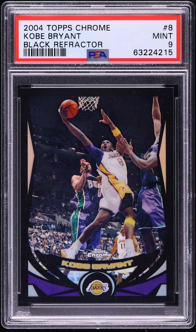 2004 Topps Chrome Black Refractor Kobe Bryant /500 #8 PSA 9 MINT