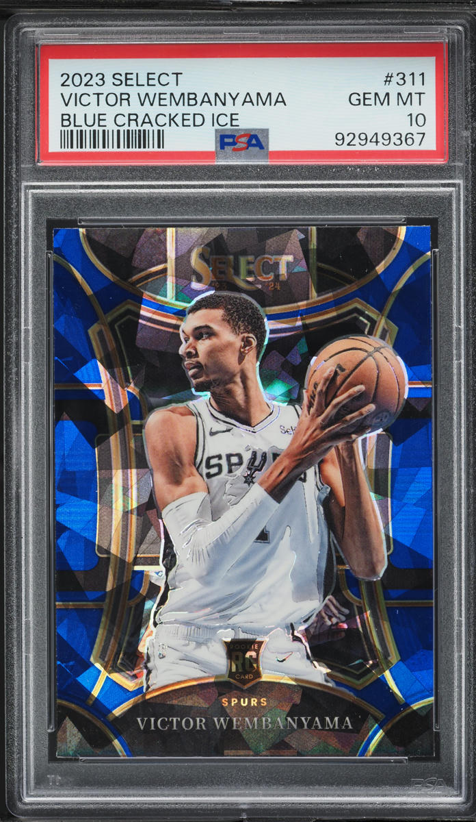 2023 Select Mezzanine Blue Cracked Ice Victor Wembanyama ROOKIE #311 PSA 10