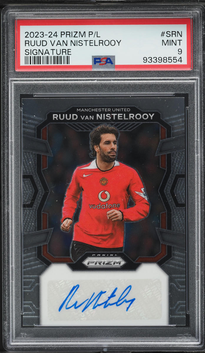 2023 Panini Prizm Premier League Ruud Van Nistelrooy AUTO #S-RN PSA 9 MINT