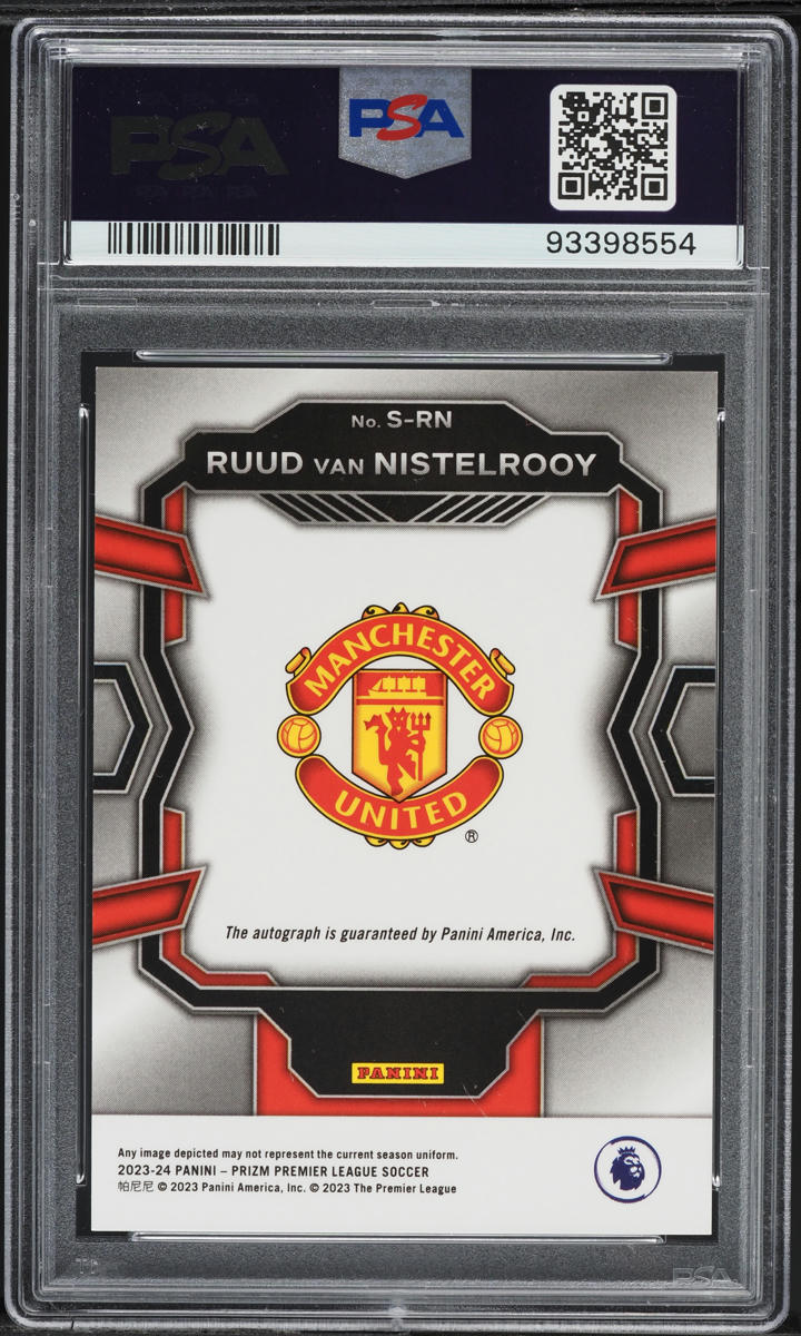 2023 Panini Prizm Premier League Ruud Van Nistelrooy AUTO #S-RN PSA 9 MINT