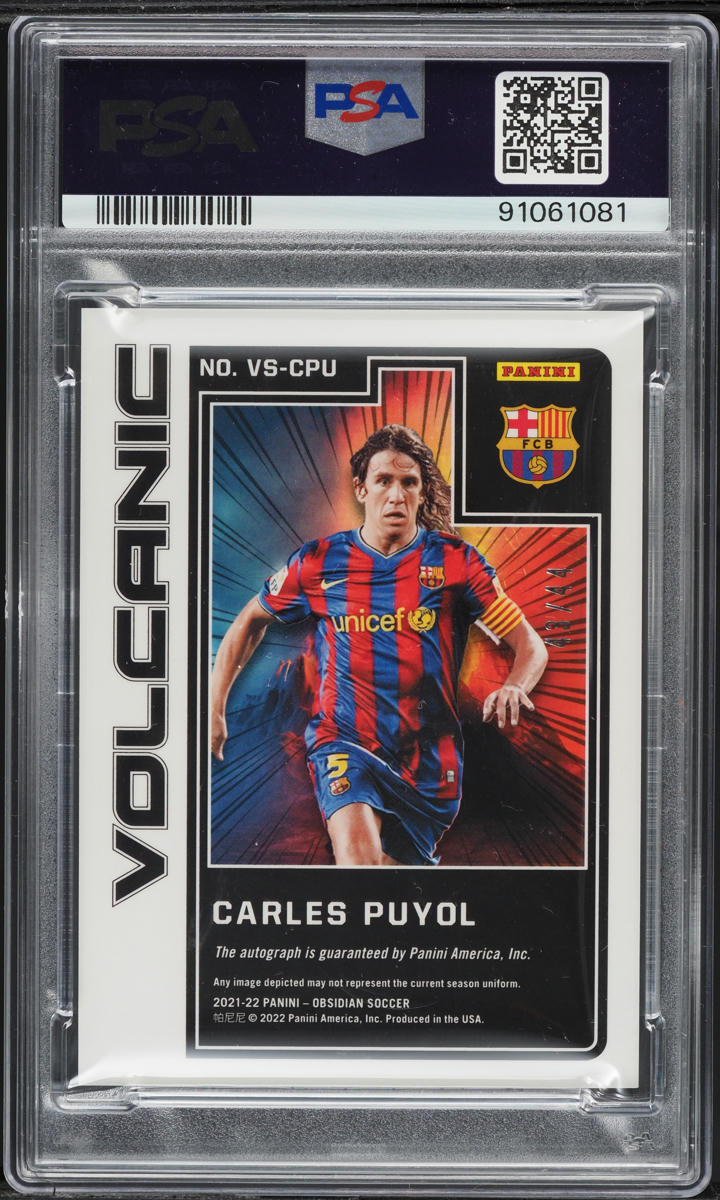 2021 Panini Obsidian Volcanic Red Pulsar Carles Puyol AUTO /44 #VS