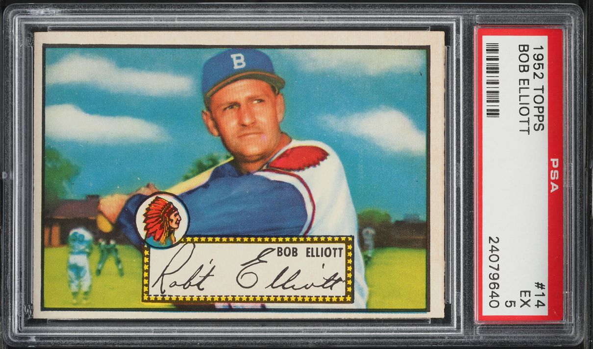 1952 Topps Bob Elliott #14 PSA 5 EX