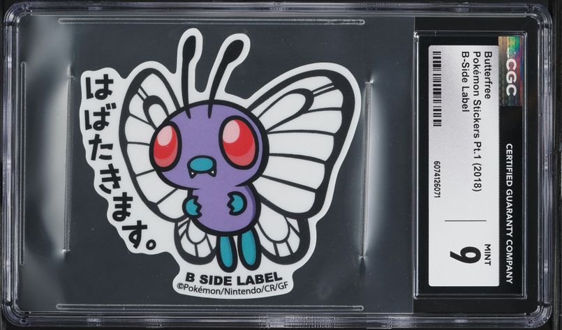 2018 Pokemon Japanese Stickers Part 1 B-Side Label Butterfree CGC