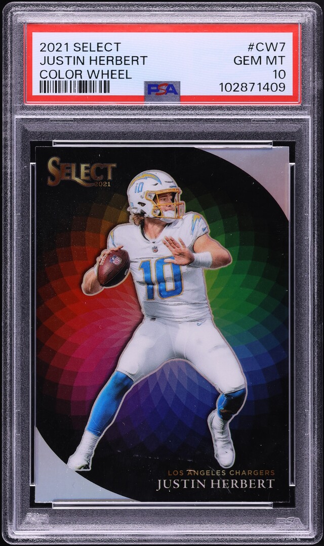 2021 Select Color Wheel Justin Herbert #CW-7 PSA 10 GEM MINT