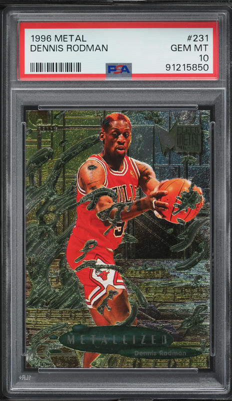 1996 Metal Basketball Dennis Rodman #231 PSA 10 GEM MINT on