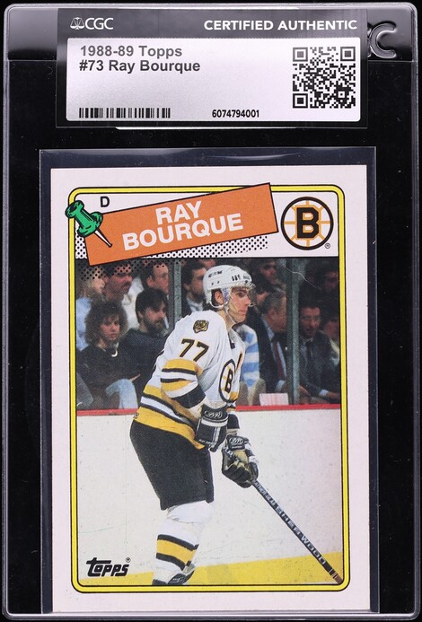 1988 Topp Hockey Ray Bourque #73 CGC AUTH