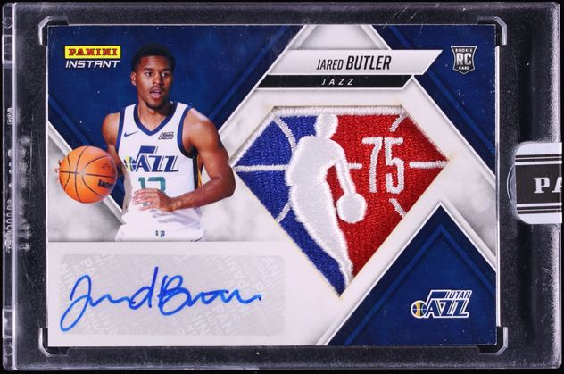 2021 Panini Instant 75th Jared Butler ROOKIE NBA LOGOMAN PATCH AUTO 1/1 #LA-33