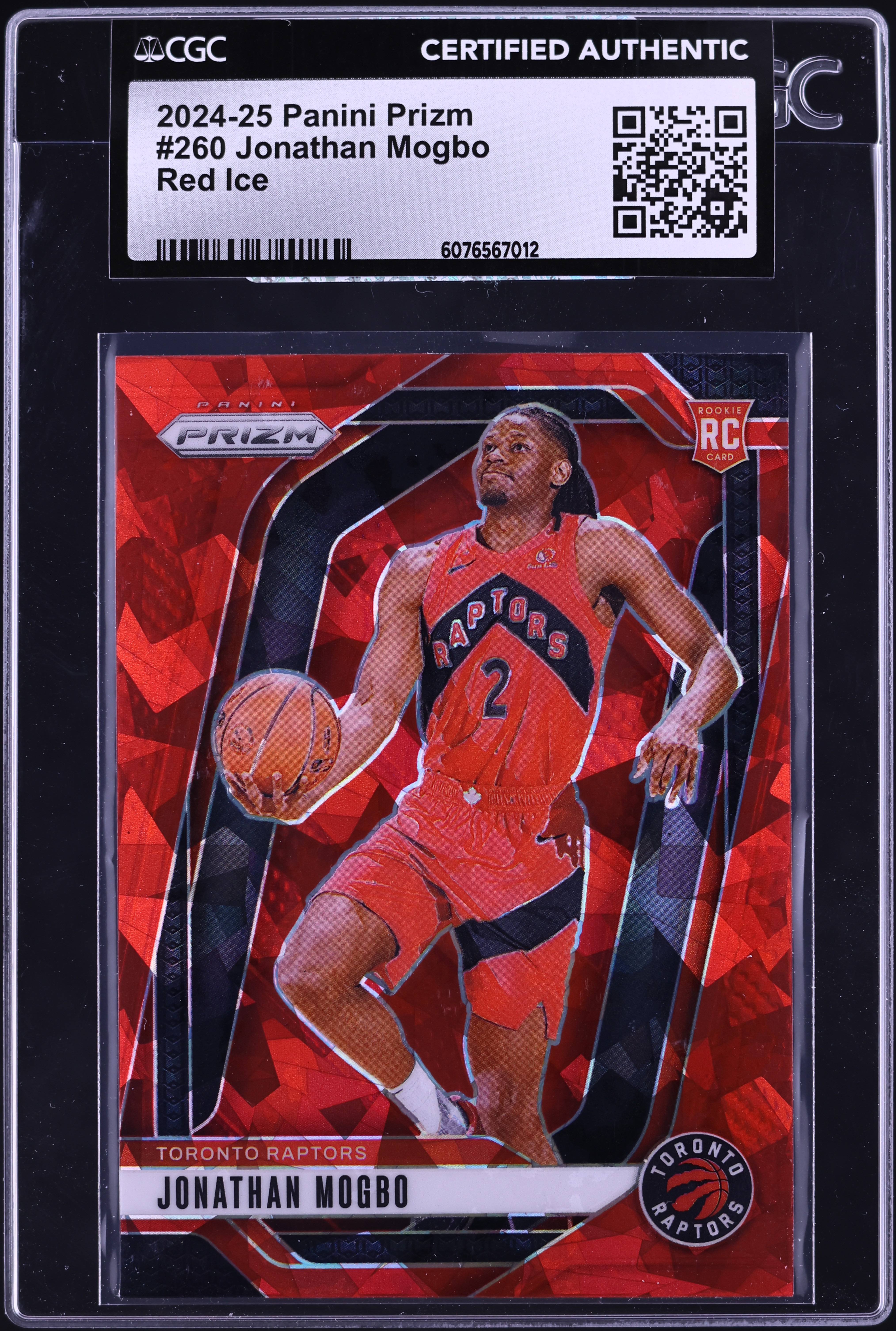 2024 Panini Prizm Red Ice Jonathan Mogbo ROOKIE #260 CGC AUTH on