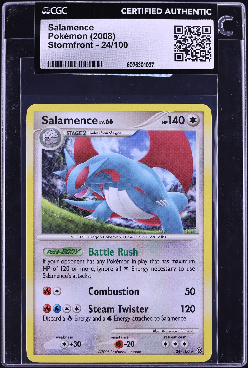 Pokemon Diamond & Pearl Stormfront Rare Salamence #24 Pokemon Diamond & Pearl Stormfront Rare Salamence #24