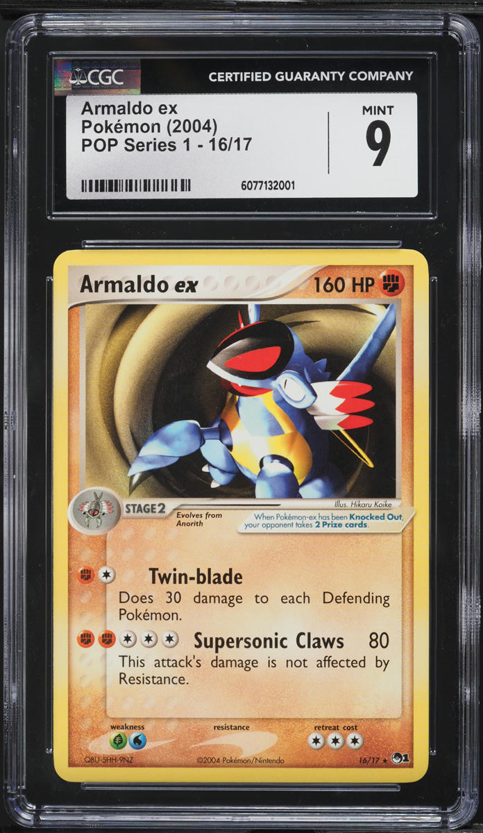 2004 Pokemon POP Series 1 Armaldo ex #16 CGC 9 MINT on Fanatics Collect 2004 Pokemon POP Series 1 Armaldo ex #16 CGC 9 MINT on Fanatics Collect
