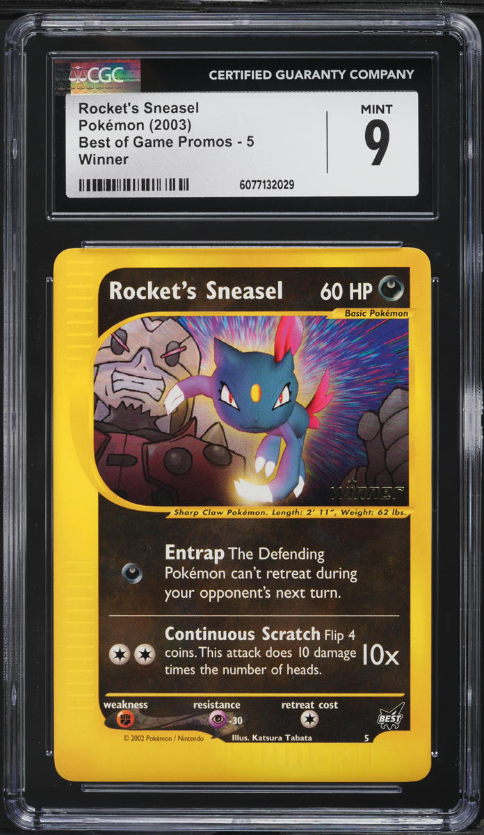 2003 Pokemon Best Of Game Promo Winner Rocket's Sneasel #5 CGC 9 MINT