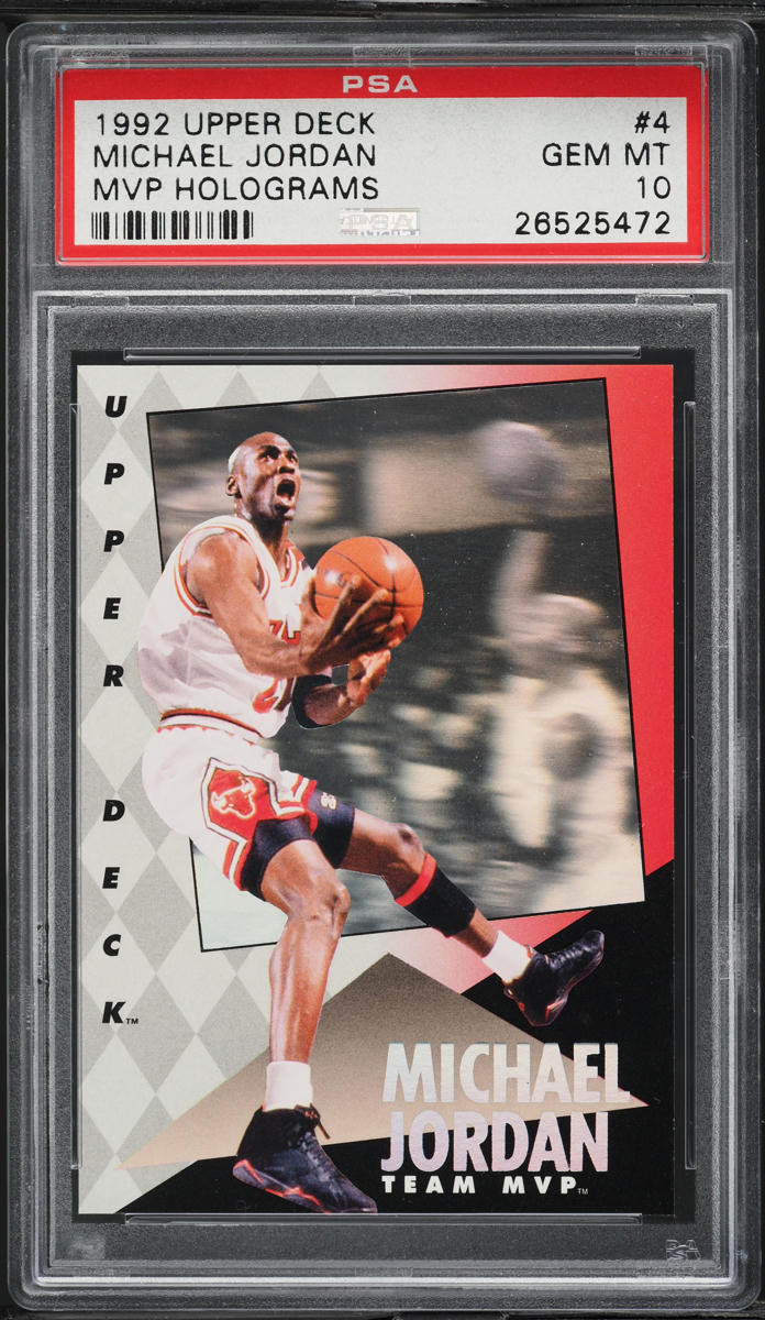 1992 Upper Deck MVP Holograms Michael Jordan #4 PSA 10 GEM MINT