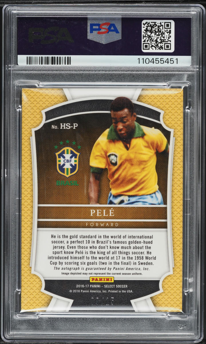 2016 Select Historic Signatures Copper Pele AUTO /15 #HS-P PSA 10