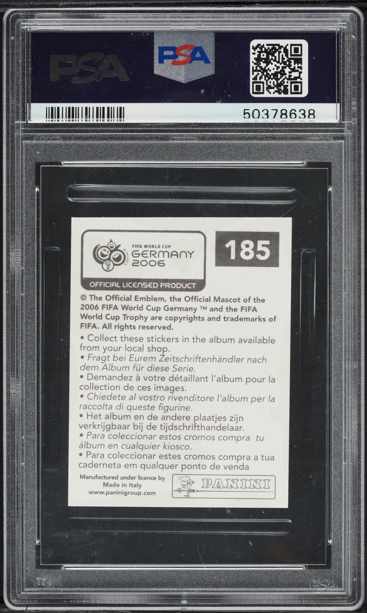 2006 Panini World Cup Germany Sticker Lionel Messi #185 PSA 10 GEM