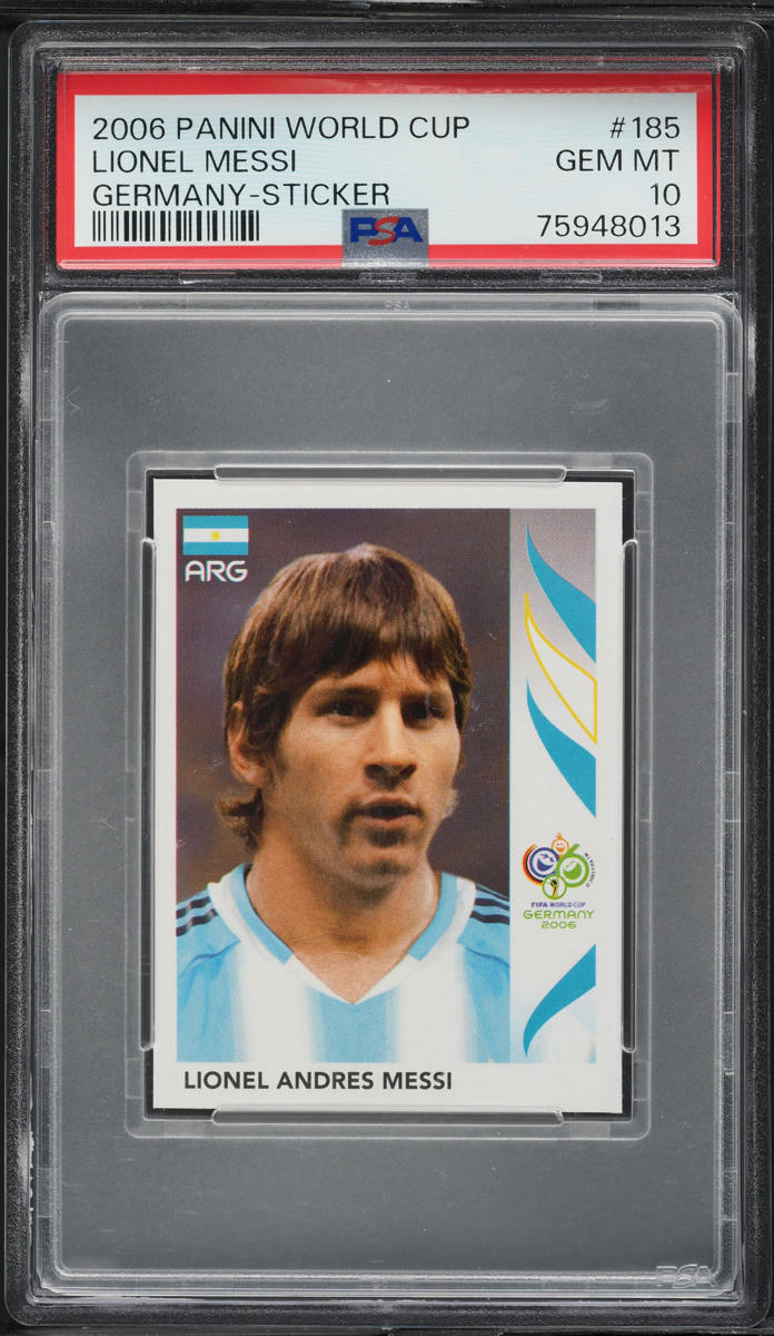 2006 Panini World Cup Germany Sticker Lionel Messi #185 PSA 10 GEM