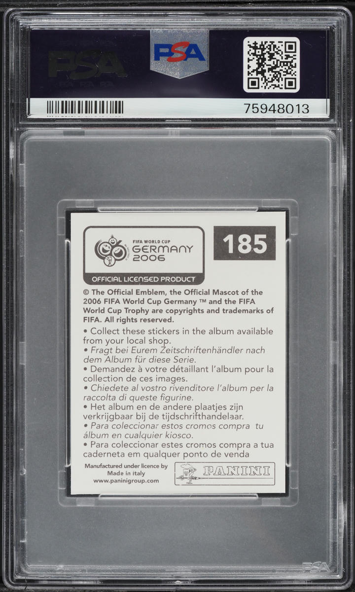2006 Panini World Cup Germany Sticker Lionel Messi #185 PSA 10 GEM MINT