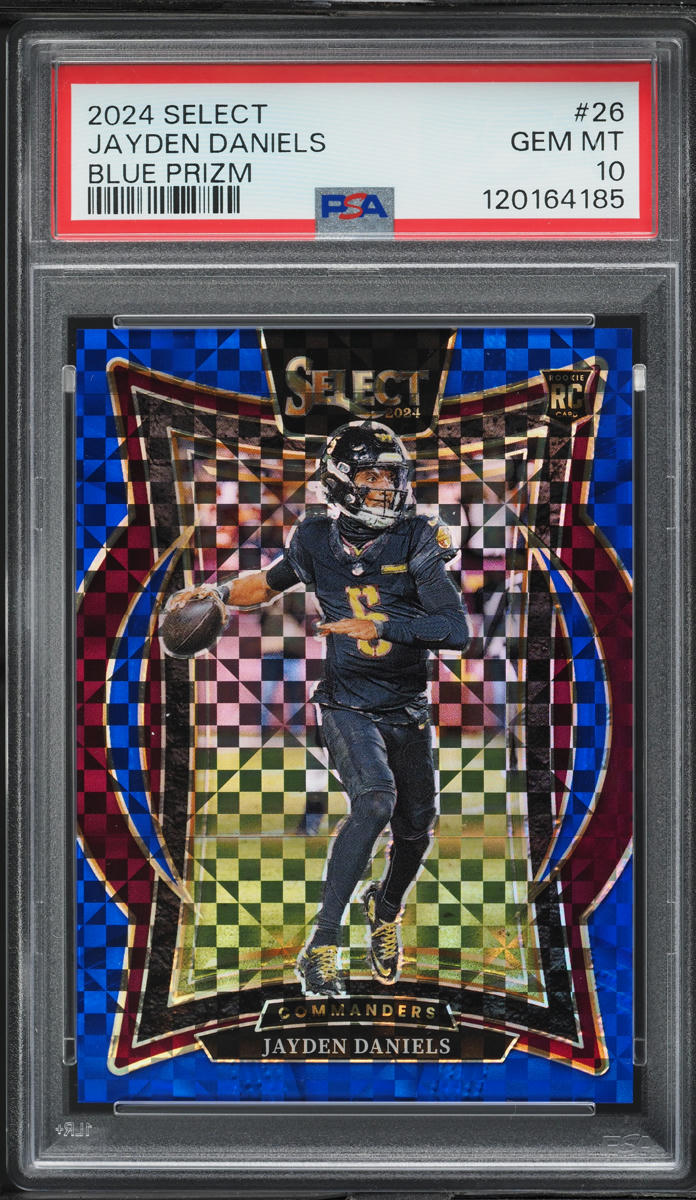 2024 Panini Select Blue Prizm Jayden Daniels ROOKIE /249 #26 PSA 10 GEM MINT