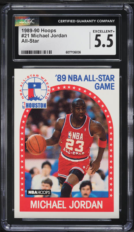 1989 Hoops Michael Jordan ALL-STAR #21 CGC 5.5 EX+ on Fanatics Collect