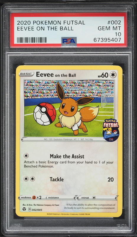 2020 Pokemon Sword & Shield Futsal Eevee On The Ball #2 PSA 10 GEM MINT