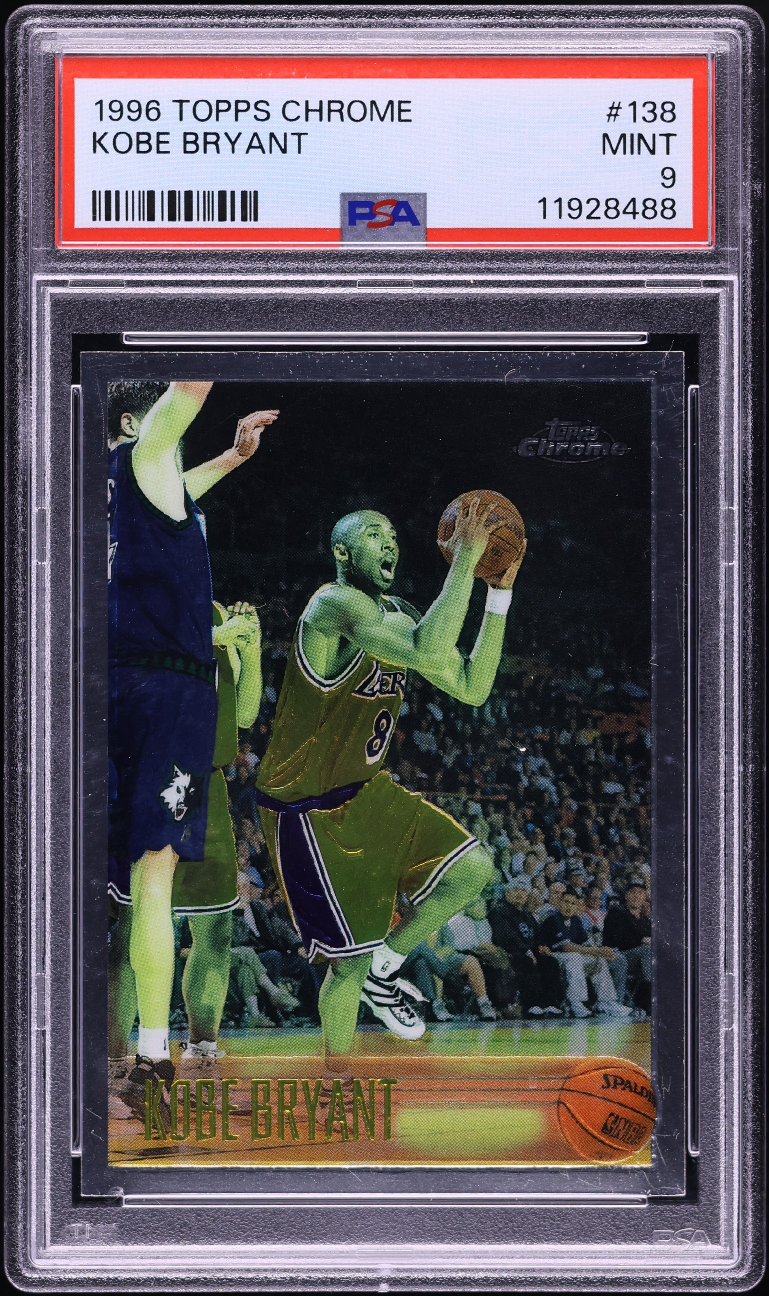 【NBA】Kobe Bryant 1996 Topps #138RC PSA9 1996 Topps Chrome Kobe Bryant ROOKIE #138 PSA 9 MINT on Fanatics