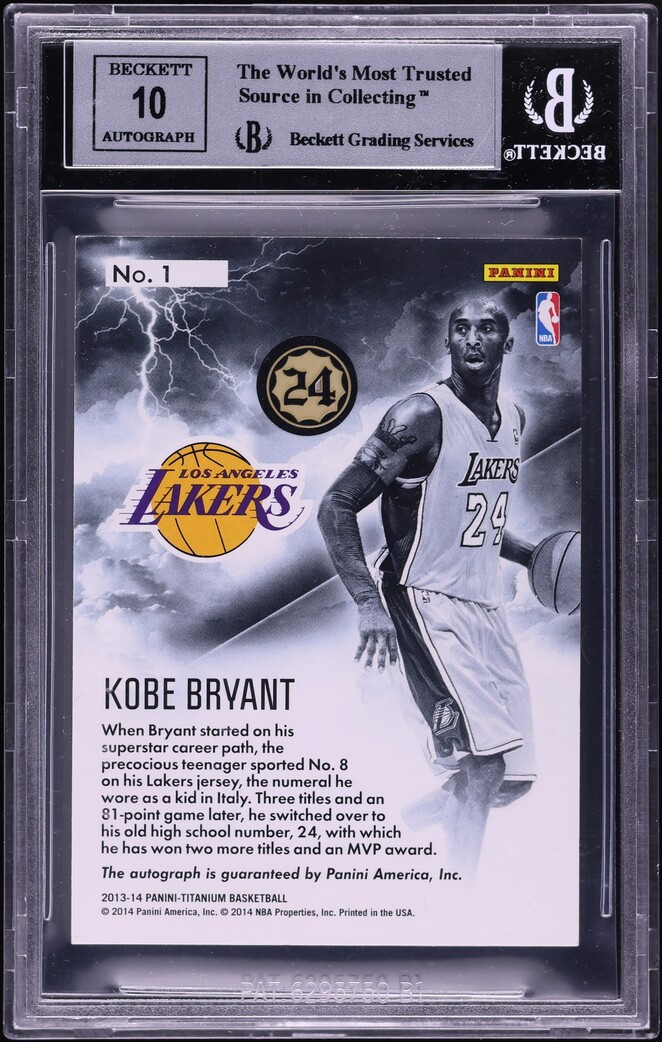 2013 Panini Titanium Electric Endorsements Kobe Bryant AUTO /75 #1