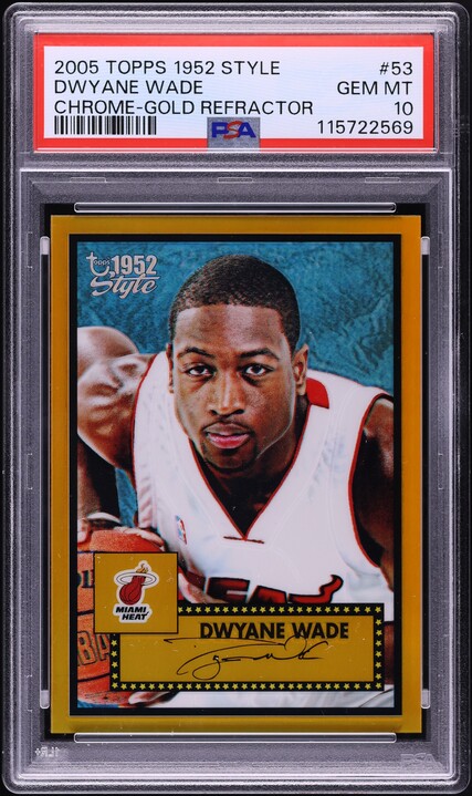ティエリ アンリ Topps Chrome Refractor PSA 10 2005 Topps Chrome '52 Style Gold Refractor Dwyane Wade /25 #53 PSA
