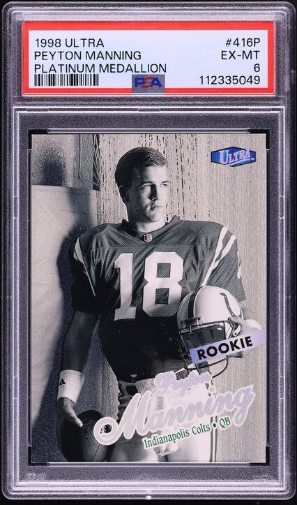 1998 Black Diamond Single Peyton Manning ROOKIE #91 PSA 8 NM-MT on
