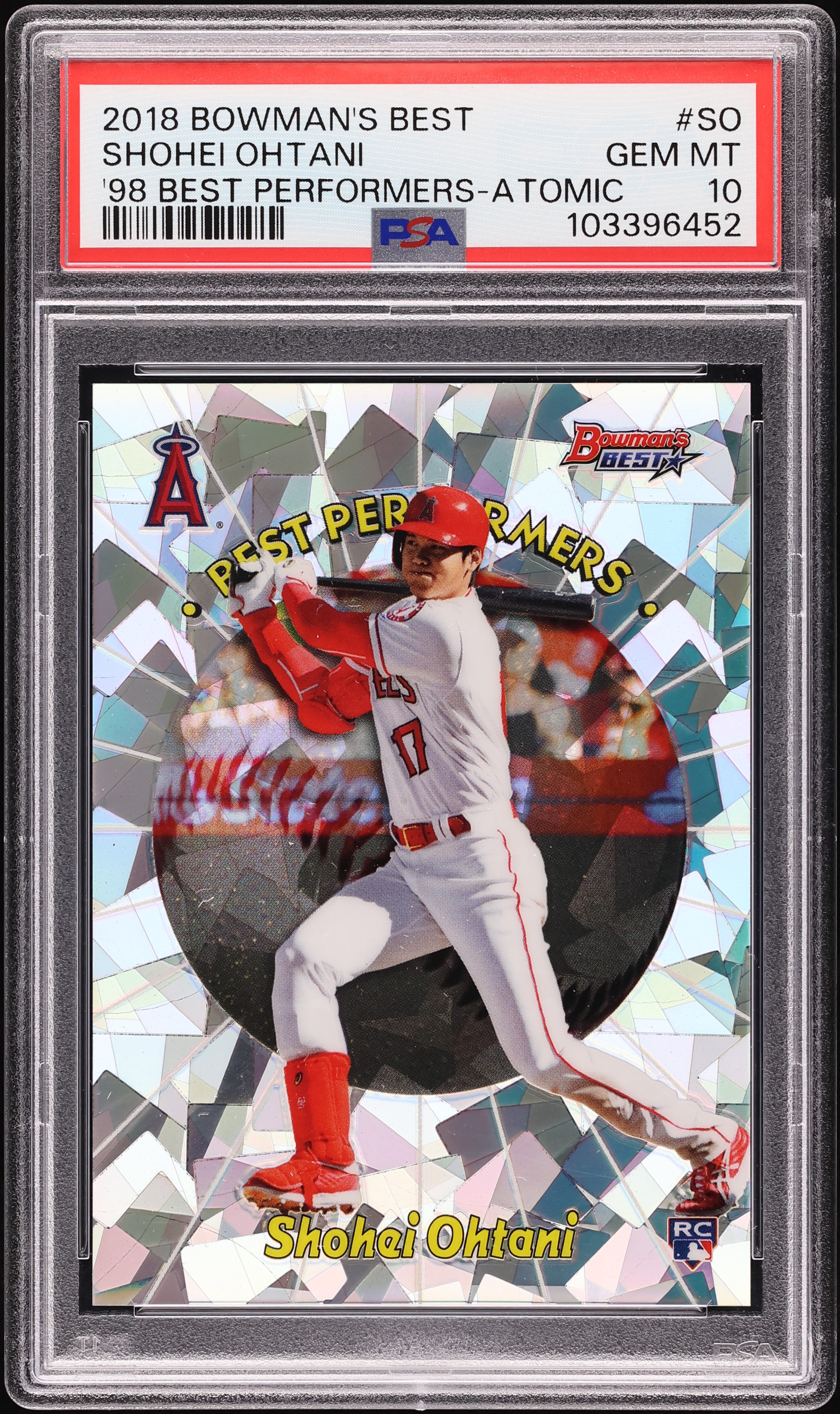 2018 Bowman's Best '98 Performers Atomic Refractor Shohei Ohtani