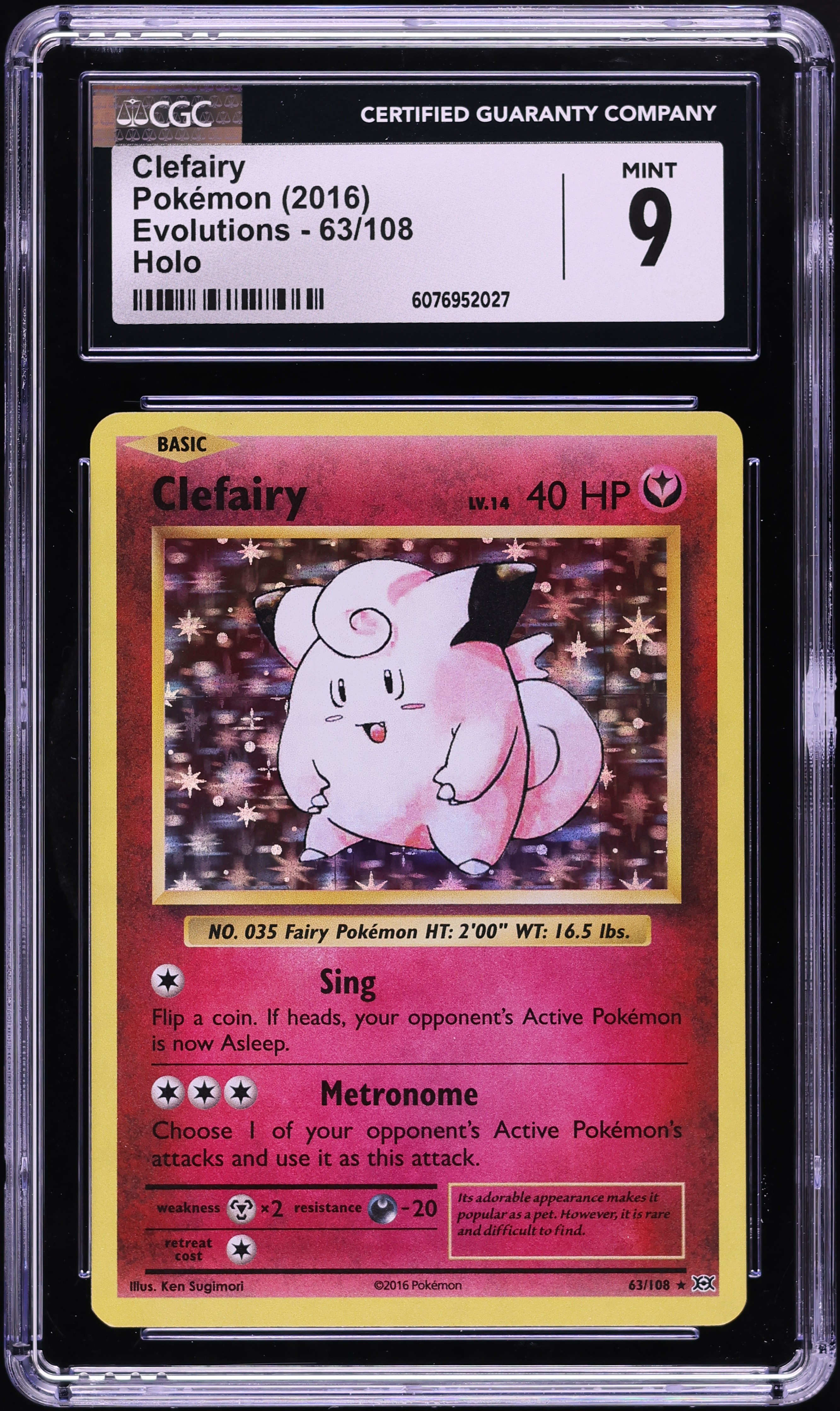 CLEFAIRY / MELOFEE REVERSE - POKÉMON 63/108 XY 12 ÉVOLUTIONS NEUF