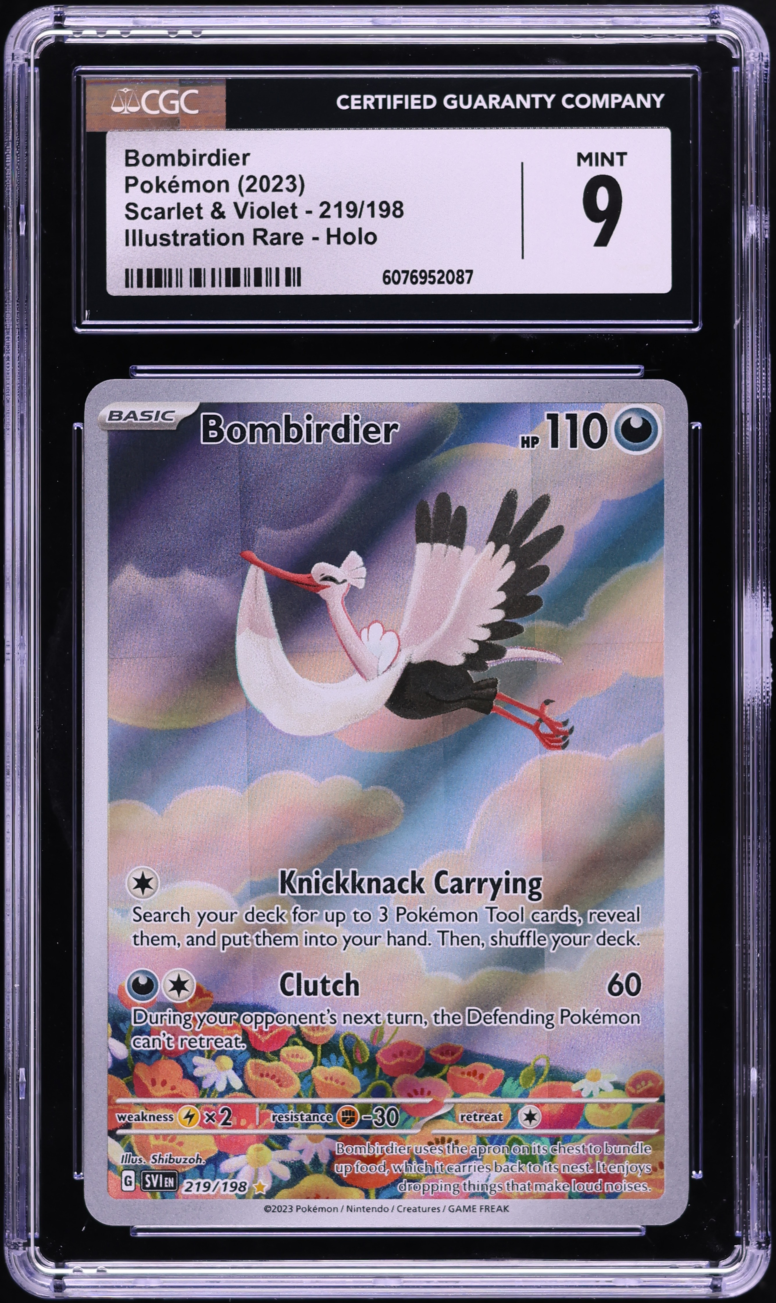 2023 Pokemon Scarlet & Violet IR Bombirdier #219 CGC 9 MINT on Fanatics  Collect