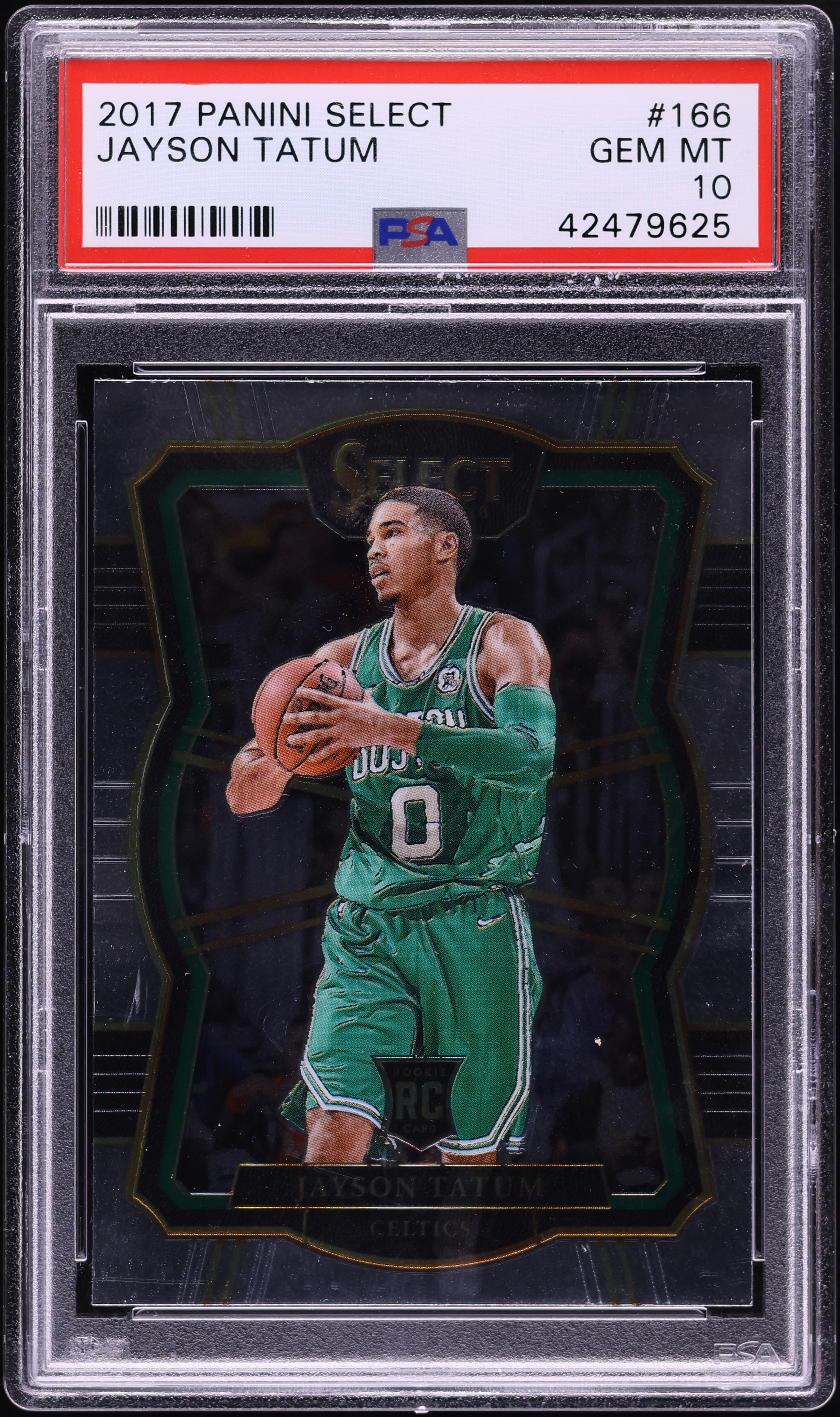 2017 Select Premier Level Jayson Tatum ROOKIE #166 PSA 10 GEM MINT