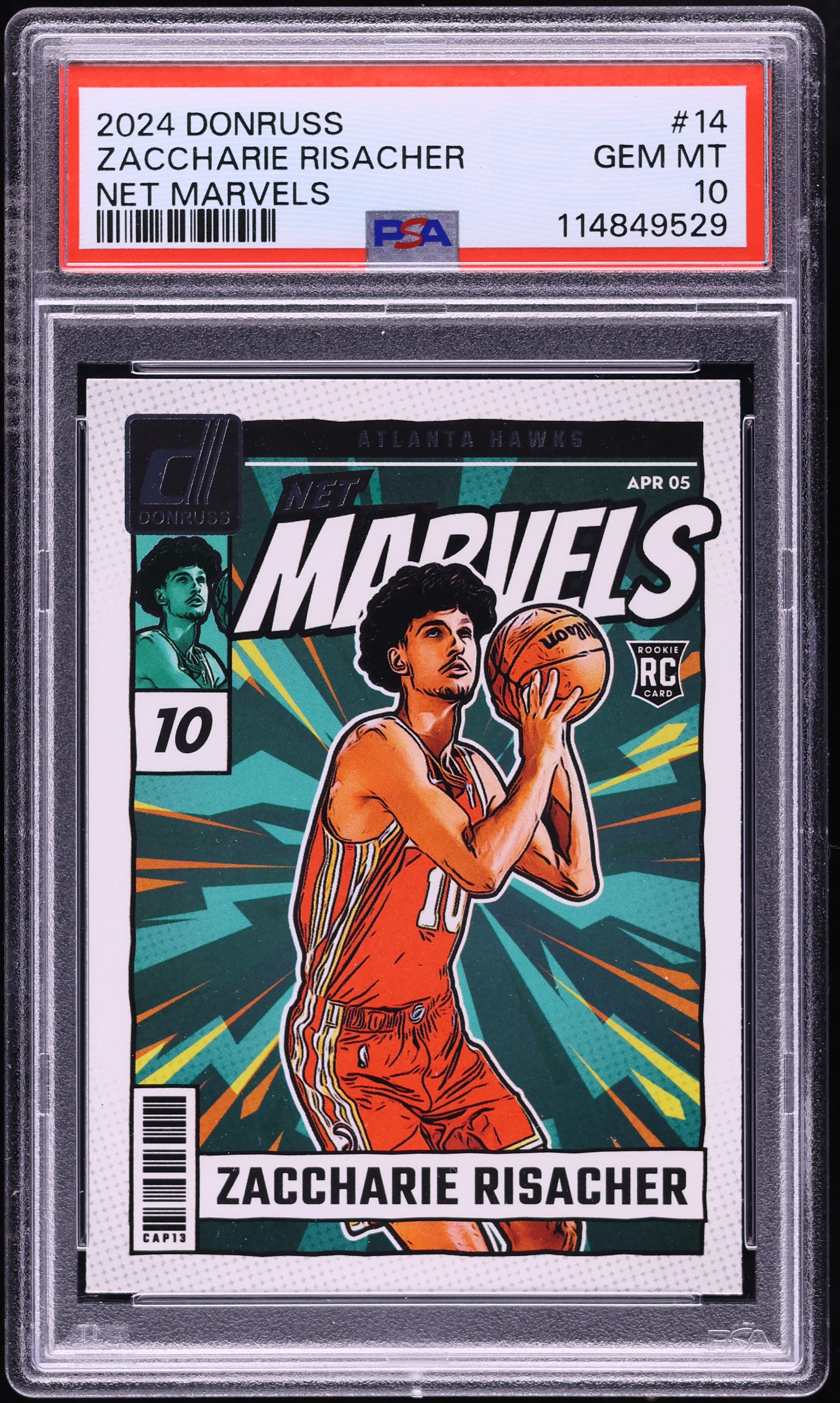 『（F2）リチャードジノリ／MANIFATTURA 2点セット／レア稀少』 2024 Donruss Net Marvels Zaccharie Risacher ROOKIE #14 PSA 10 GEM