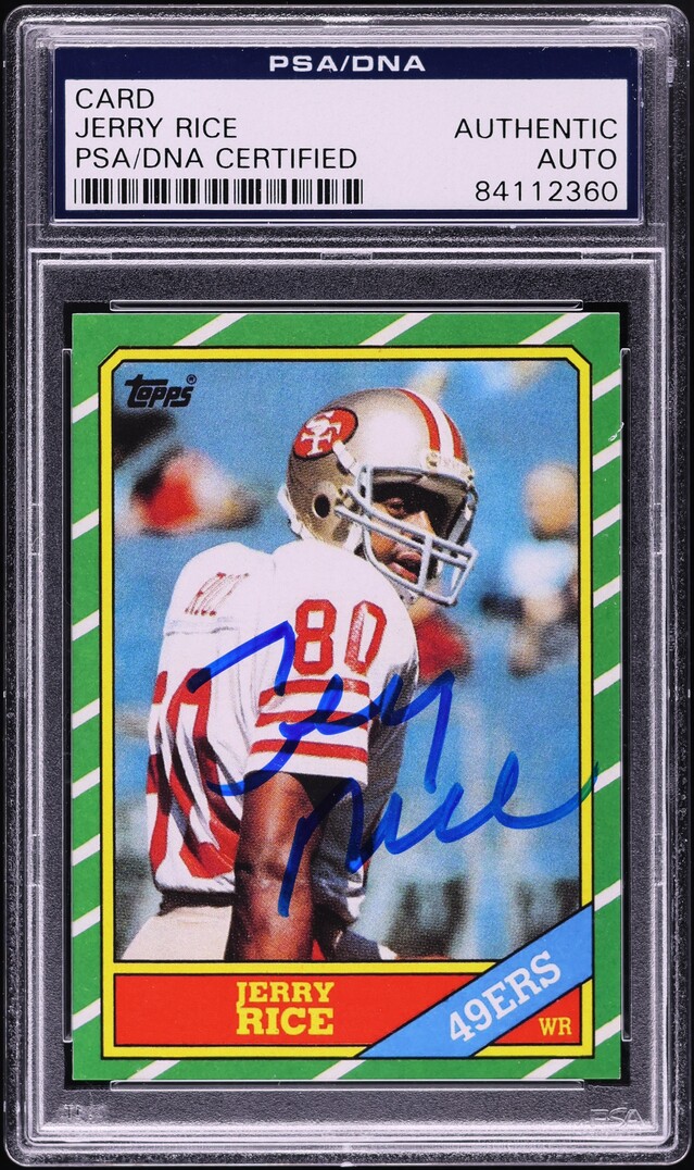 Jerry Rice Signed Autographed Trading Card AUTO PSA/DNA AUTH