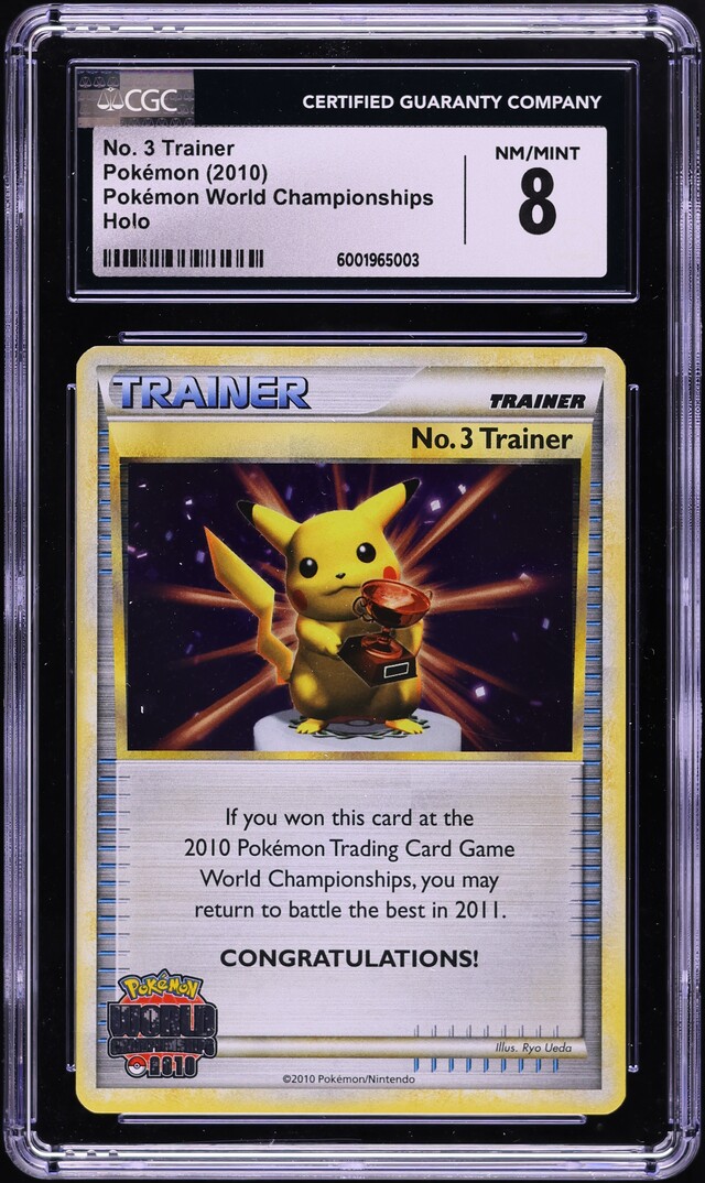 2010 Pokemon World Championships Holo No. 3 Trainer CGC 8 NM-MT