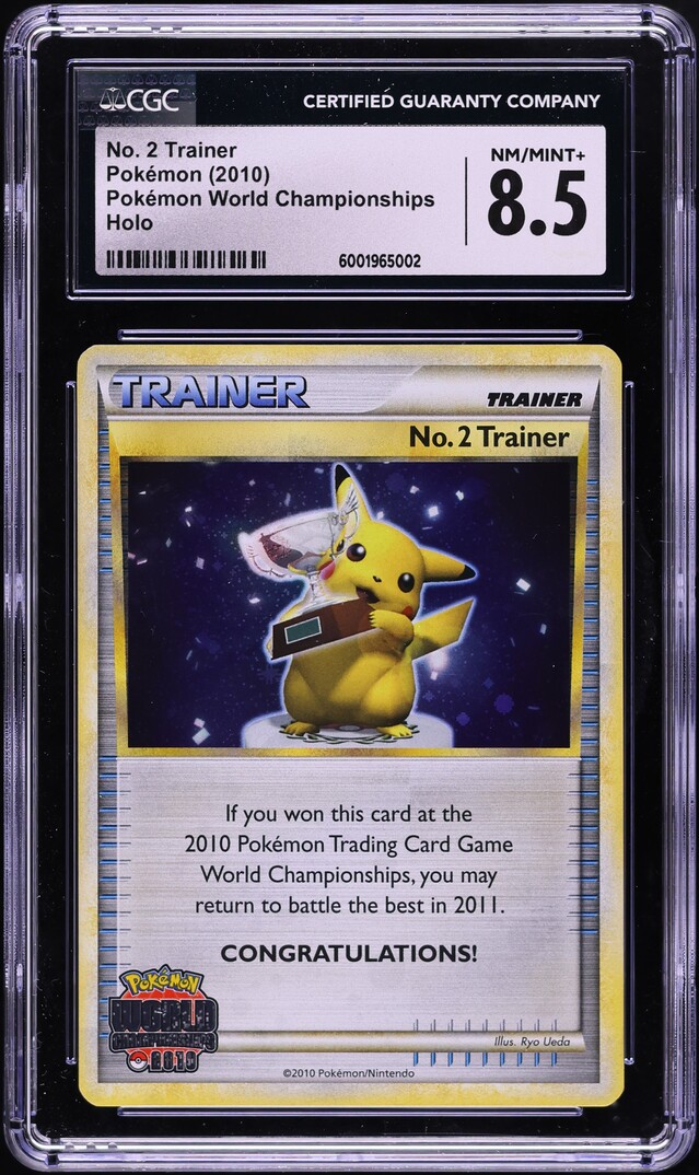 2010 Pokemon World Championships Holo No. 2 Trainer CGC 8.5 NM-MT+ on Fanatics Collect 2010 Pokemon World Championships Holo No. 2 Trainer CGC 8.5 NM-MT+ on Fanatics Collect