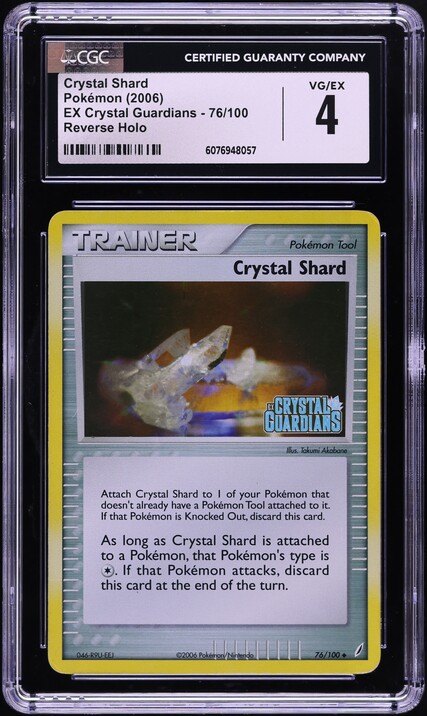 2006 Pokemon EX Crystal Guardians Reverse Holo Crystal Shard #76 CGC 4 VGEX