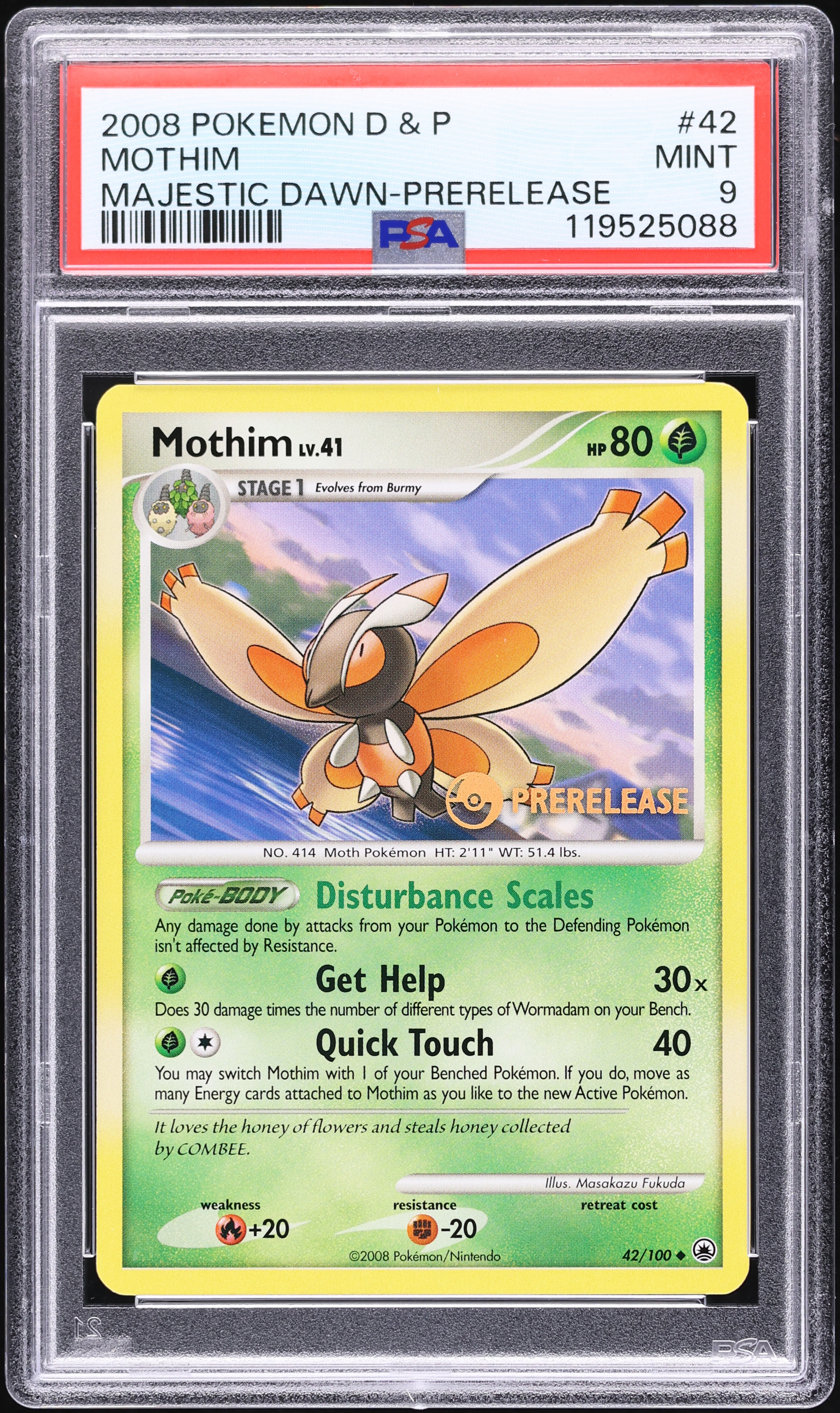 mothim pokemon card Sold at Auction: Pokmon Sword & Shield Brilliant Stars REVERSE HOLO RARE #011/172 The item available is listed in the Title Mothim (42/100) (Staff Prerelease Promo)