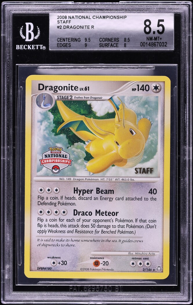 2008 Pokemon DP Legends Awakened National Champ. Staff Dragonite
