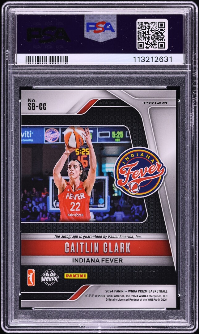 2024 Panini Prizm WNBA Red Caitlin Clark ROOKIE AUTO /99 #SGCC PSA 9 MINT