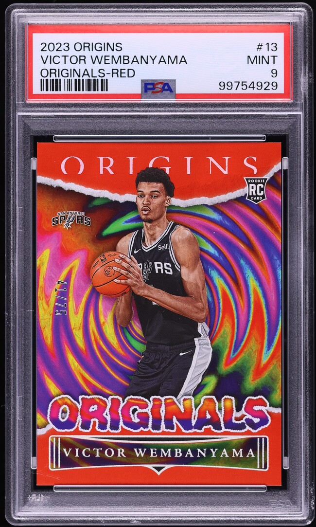 2023 Panini Origins Originals Red Victor Wembanyama ROOKIE /75 #13 PSA 9 MINT