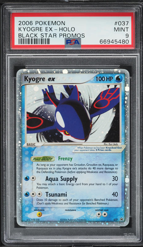 2006 Pokemon Black Star Promo Holo Kyogre Ex #37 PSA 9 MINT on