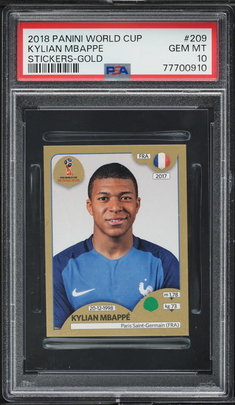 2018 Panini Prizm World Cup Red Blue Wave Prizms Kylian Mbappe