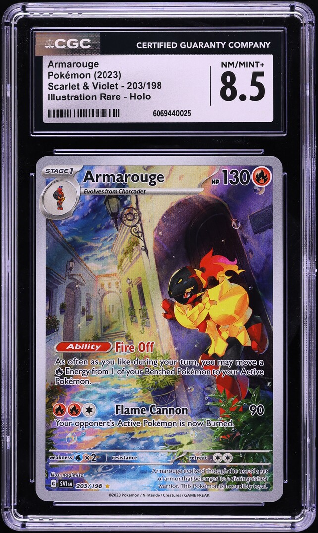 2023 Pokemon Scarlet & Violet IR Armarouge #203 CGC 8.5 NM-MT+ on Fanatics Collect 2023 Pokemon Scarlet & Violet IR Armarouge #203 CGC 8.5 NM-MT+ on Fanatics Collect