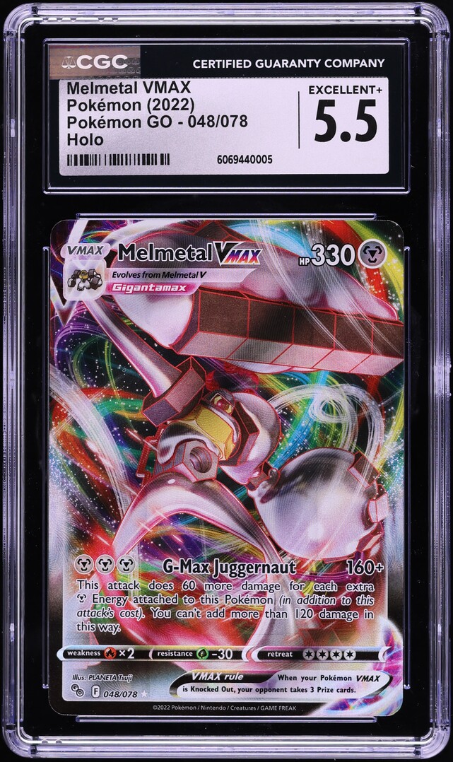 2022 Pokemon Japanese Sword & Shield Pokemon GO Melmetal VMAX #48 CGC 5.5 EX+ on Fanatics Collect 2022 Pokemon Japanese Sword & Shield Pokemon GO Melmetal VMAX #48 CGC 5.5 EX+ on Fanatics Collect
