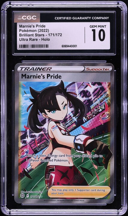 2022 Pokemon SWSH Brilliant Stars Full Art Marnie's Pride #171 CGC 10 GEM MINT