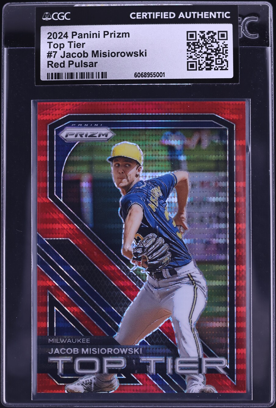 2024 Panini Prizm Top Tier Red Pulsar Jacob Misiorowski /399 #7 CGC AUTH