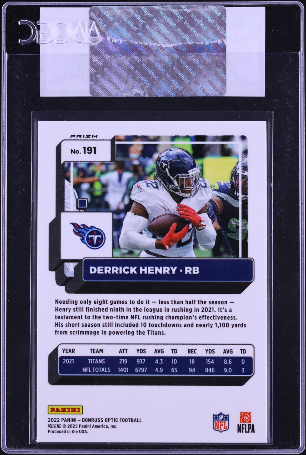 2022 Donruss Optic Stars Derrick Henry #191 CGC AUTH