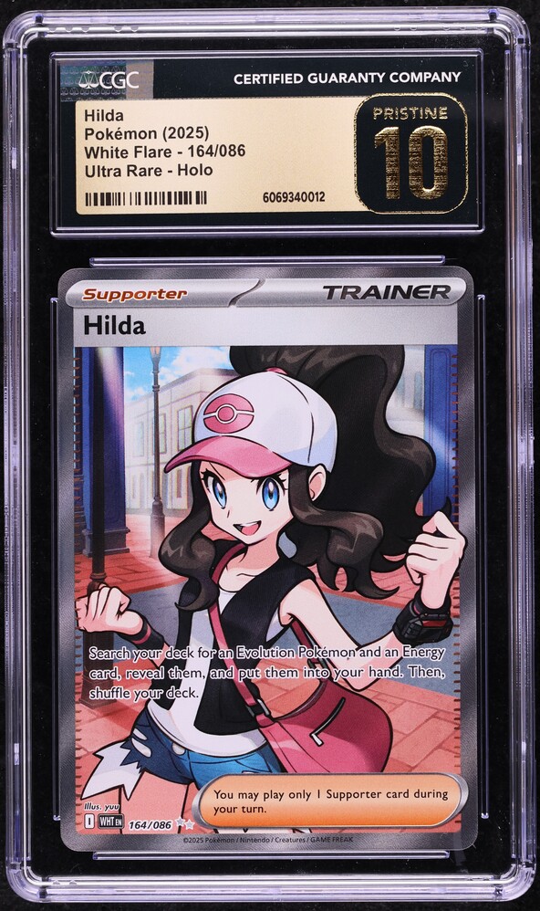 2025 Pokemon Scarlet & Violet White Flare Full Art Hilda #164 CGC