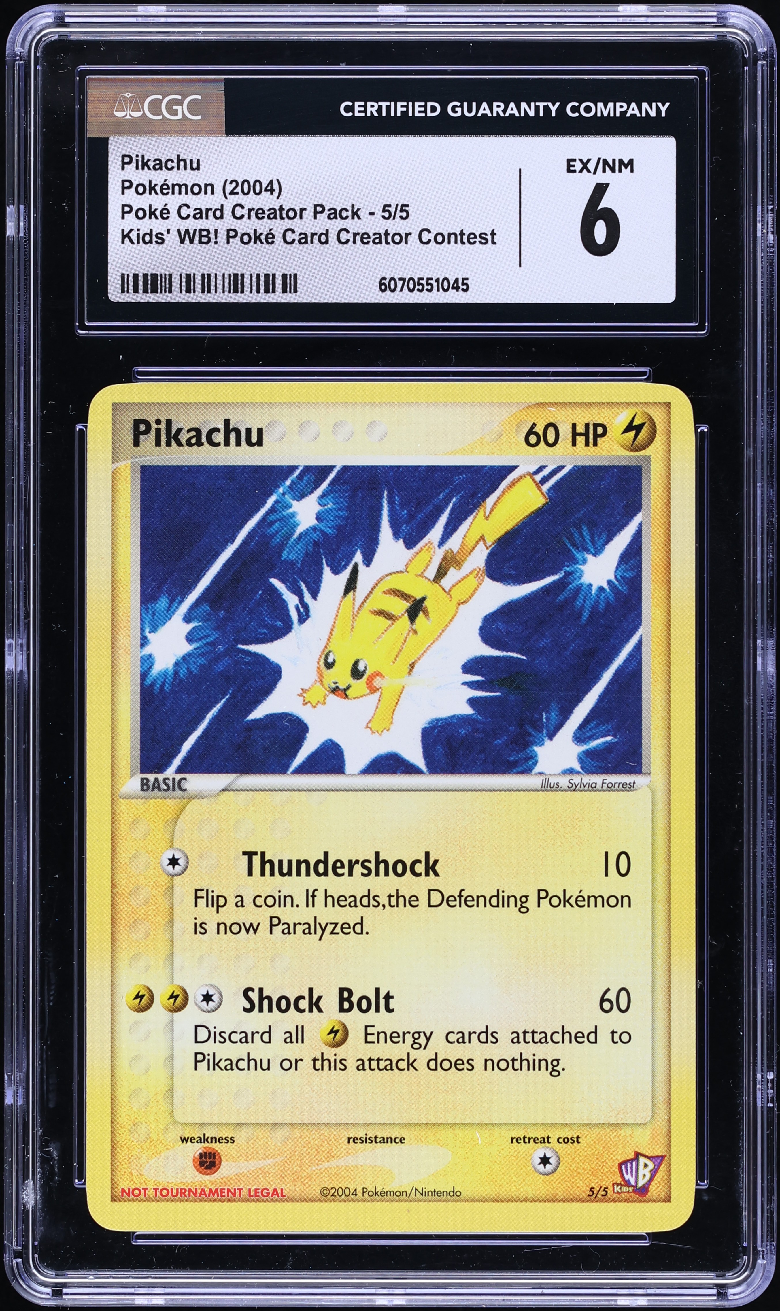 2004 Pokemon Kids' WB! Poke Card Creator Pikachu #5 CGC 6 EXMT on Fanatics  Collect